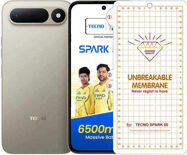 Blate Edge To Edge Screen Guard for TECNO SPARK 50 UNBREAKABLE HYDROGEL FLIM GLOSSY MEMBRANE FRONT SCREEN PROTECTOR
