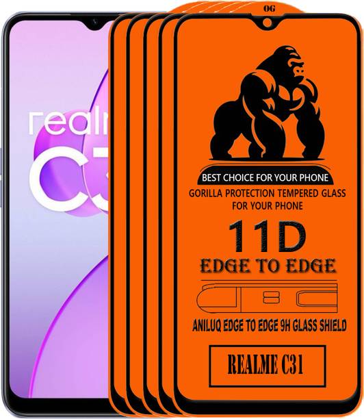 ANILUQ Edge To Edge Screen Guard for REALME C31