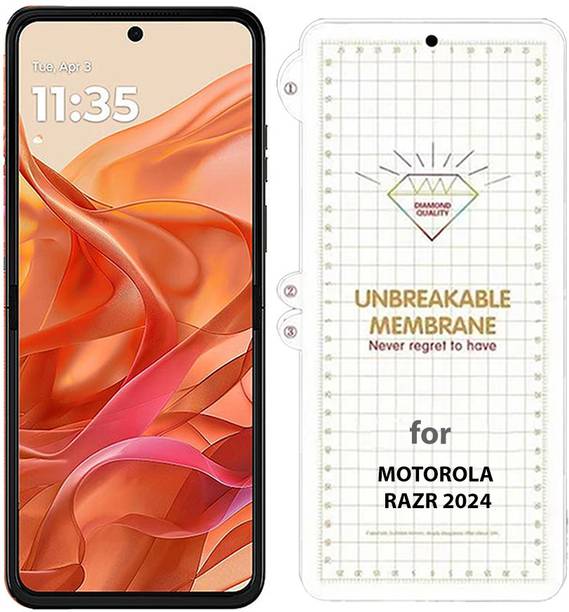 Obstinate Edge To Edge Screen Guard for MOTOROLA RAZR 2024 | ANTI-SCRATCH AND SHATTER PROOF | ANTI FINGERPRINT | DUST RESISTANT | CASE FRIENDLY FULL FIT SKIN FOR FRONT PROTECTION.
