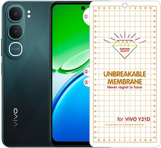 Blate Edge To Edge Screen Guard for VIVO Y21D UNBREAKABLE HYDROGEL FLIM GLOSSY MEMBRANE FRONT SCREEN PROTECTOR