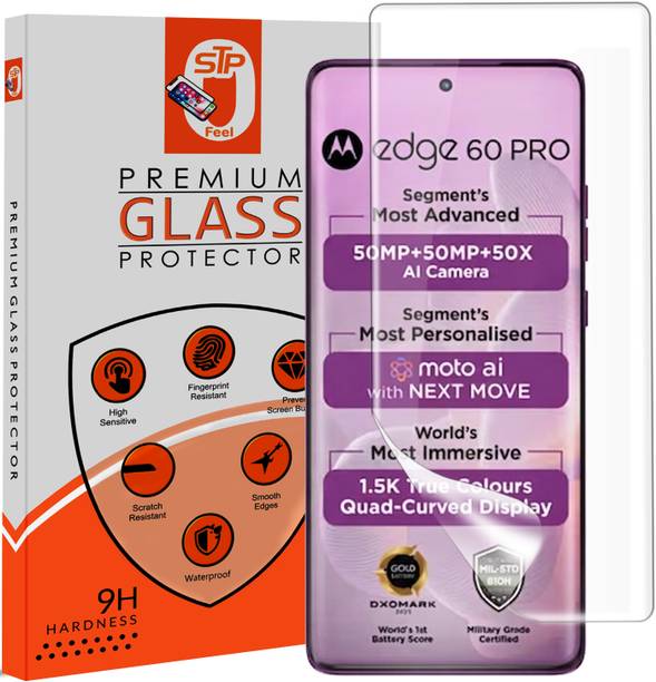 STP FEEL Tempered Glass Guard for Motorola Edge 60 / Moto Edge 60 Pro Hydrogel Membrane Screen Protector Guard with Easy Installation Kit