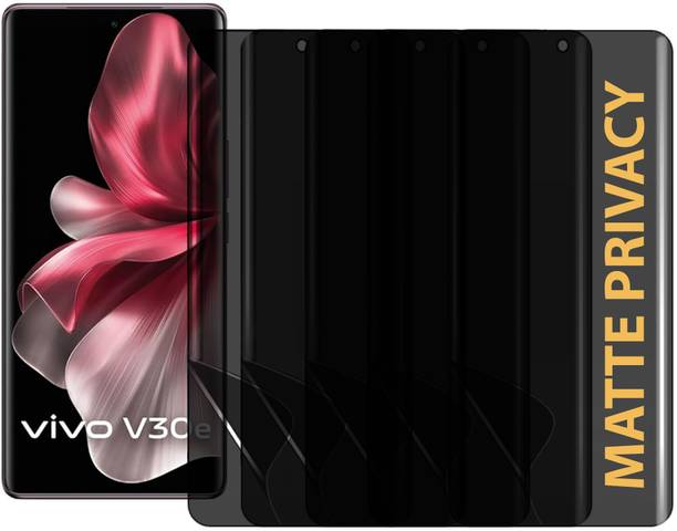 TELESHIELD Edge To Edge Screen Guard for VIVO V30E MATTE FINISH PRIVACY EDGE TO EDGE MEMBRANE HYDROGEL FILM (PACK OF 5)