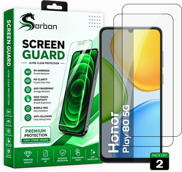 ARBAN Edge To Edge Screen Guard for Honor Play 80 5G | Screen Protector (Nano Tempered Glass) | 9H Hardness | Edge to Edge | Full Coverage | Case Friendly