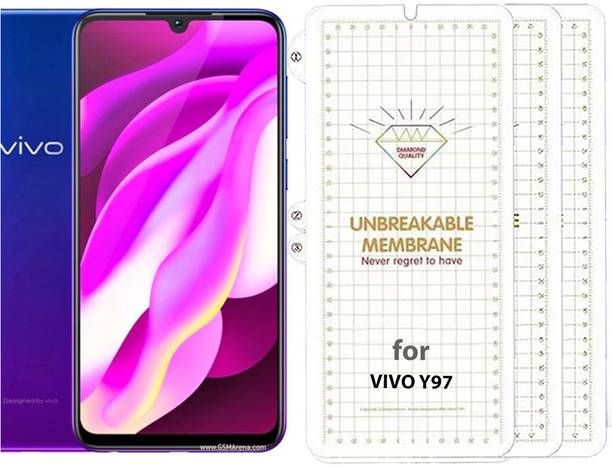 Resolute Edge To Edge Screen Guard for VIVO Y97 UNBREAKABLE GLOSSY MEMBRANE FINISH TPU SCREEN GUARD ANTI-SCRATCH AND SHATTER PROOF ANTI FINGERPRINT DUST RESISTANT (PACK OF 3)