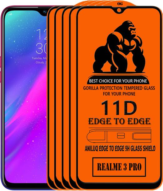 ANILUQ Edge To Edge Screen Guard for REALME 3 PRO