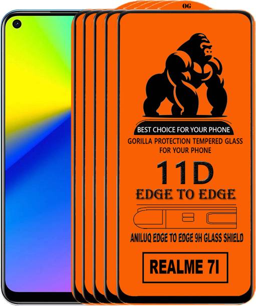 ANILUQ Edge To Edge Screen Guard for REALME 7I