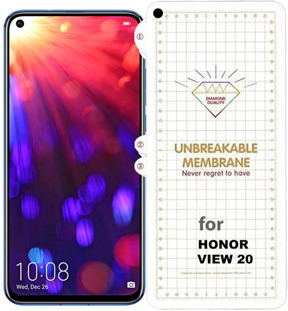 Resolute Edge To Edge Screen Guard for HONOR VIEW 20 UNBREAKABLE GLOSSY MEMBRANE FINISH TPU SCREEN GUARD ANTI-SCRATCH AND SHATTER PROOF ANTI FINGERPRINT DUST RESISTANT