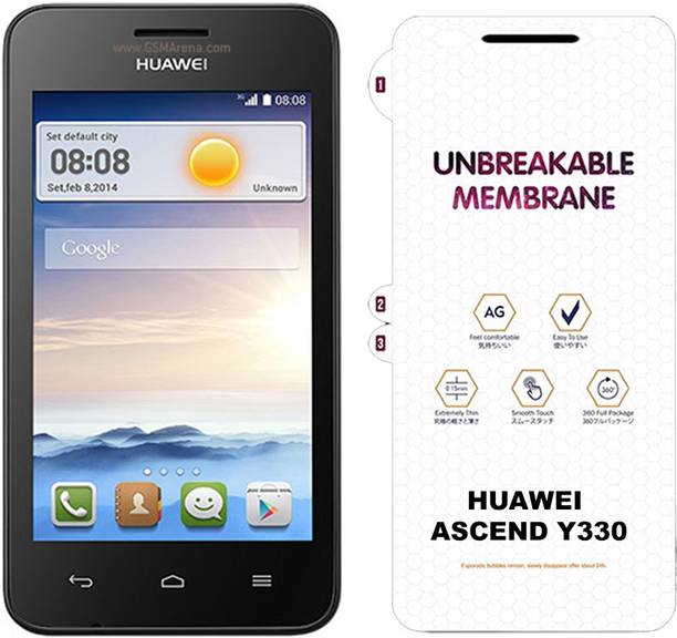 Zinger Edge To Edge Screen Guard for HUAWEI ASCEND Y330 MATTE FRONT MEMBRANE HYDROGEL FILM MEMBRANE SCREEN GUARD | ANTI-FINGERPRINT | ANTI GLARE | MATTE FINISH MEMBRANE WITH INSTALLATION KIT (PACK OF 1)