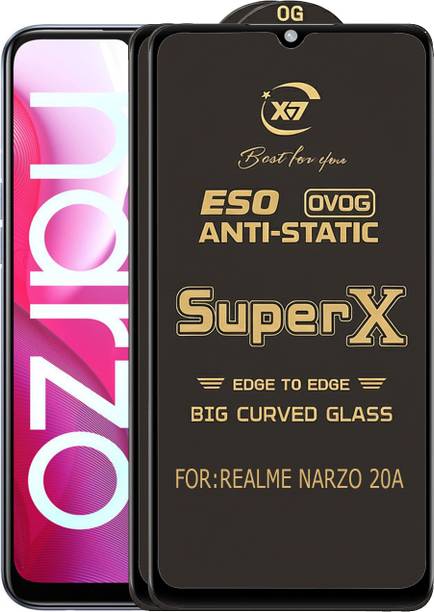 ANILUQ Edge To Edge Tempered Glass for REALME NARZO 20A