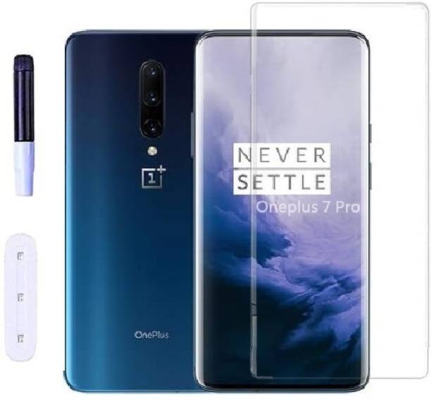 Mersal Edge To Edge Tempered Glass for Oneplus 7 Pro, UV Curved Screen Protector with Easy Installation Kit