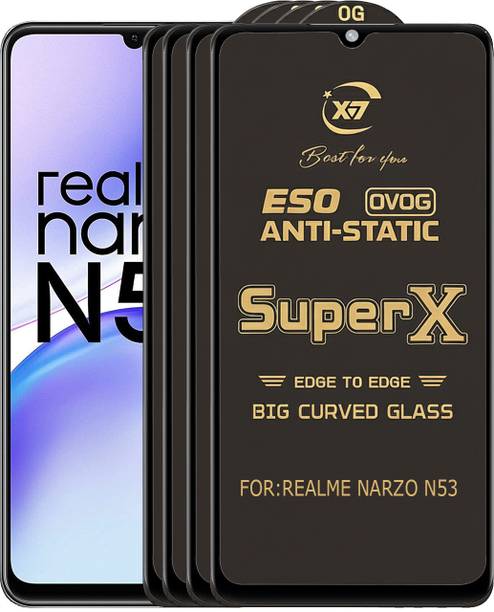 ANILUQ Edge To Edge Tempered Glass for REALME NARZO N53