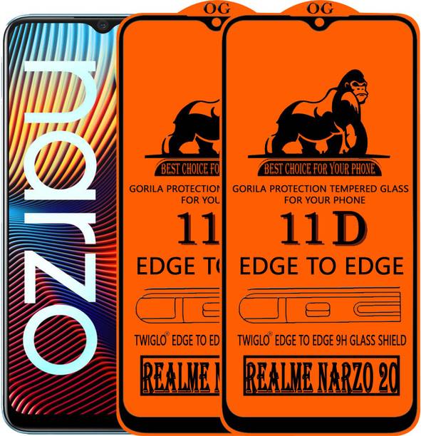 TWIGLO Edge To Edge Tempered Glass for REALME NARZO 20