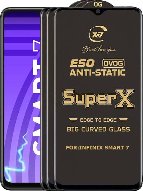ANILUQ Edge To Edge Tempered Glass for INFINIX SMART 7