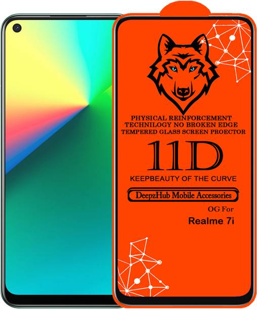 DeepzHub Edge To Edge Tempered Glass for Realme 7i