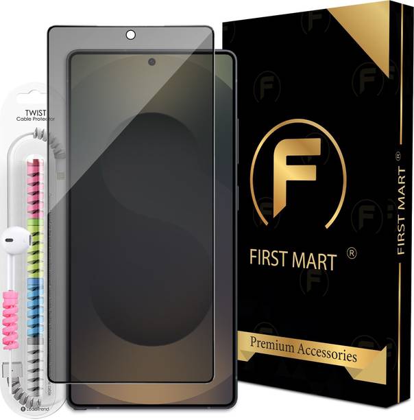 FIRST MART Edge To Edge Tempered Glass for Samsung Galaxy S25 Ultra 5G, Samsung S25 Ultra 5G, Privacy Anti Spy Protection & Cable Protector Pack of 1