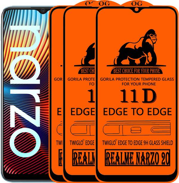 TWIGLO Edge To Edge Tempered Glass for REALME NARZO 20
