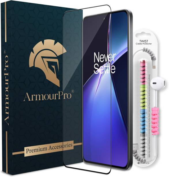 ArmourPro Edge To Edge Tempered Glass for OnePlus Nord CE 4 5G, OnePlus Nord CE 3 5G, OnePlus Nord 3 5G, Nord Ce 4 5G, Nord Ce 3 5G, Nord 3 5G, One Plus Nord CE4 5G, One Plus Nord CE3 5G, One Plus Nord3 5G, Edge to Edge Screen Protector with Cable Protector