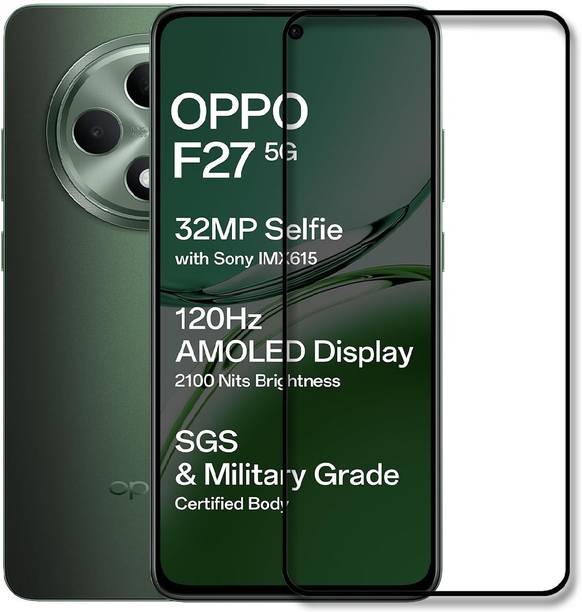 NKCASE Edge To Edge Tempered Glass for Oppo F27, Oppo F27 5G