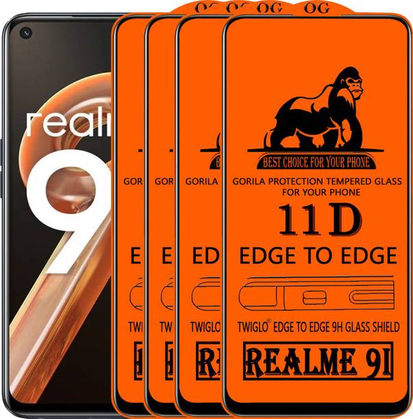 TWIGLO Edge To Edge Tempered Glass for REALME 9I