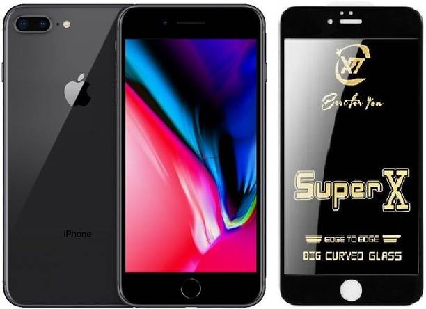 Resolute Edge To Edge Tempered Glass for Apple iPhone 8 Plus, DelhiGear Glass, Screen Protector, Tempered Glass, Screen Guard, Mobile Glass