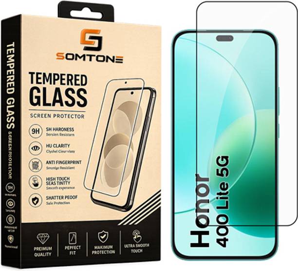 SOMTONE Edge To Edge Tempered Glass for Honor 400 Lite 5G 6.7 FRONT | 9H Hardness | HD Clarity | Anti-Fingerprint | High Touch Sensitivity | Premium Screen Protector Guard