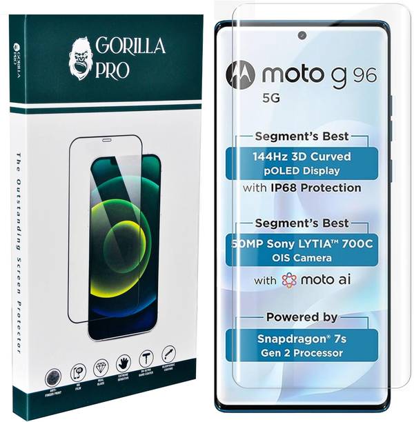 GORILLA PRO Tempered Glass Guard for MOTOROLA G96 5G, M...