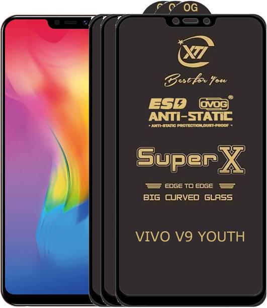 ANILUQ Edge To Edge Tempered Glass for Vivo V9 Youth
