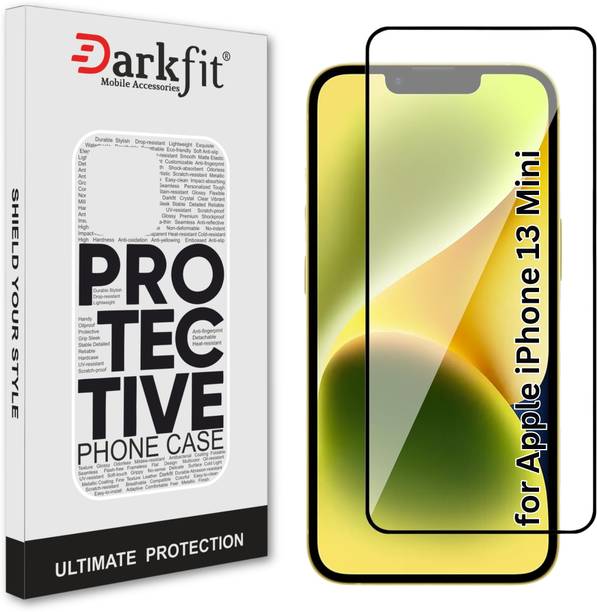 DARKFIT Edge To Edge Tempered Glass for Apple iPhone 13 Mini with Easy Installation Kit