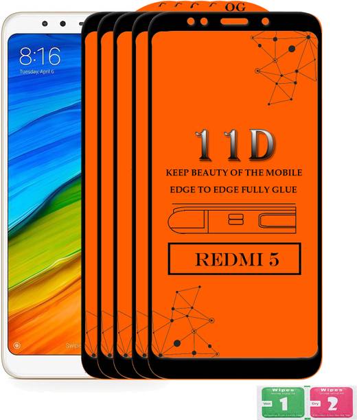 ANILUQ Edge To Edge Tempered Glass for Mi Redmi 5