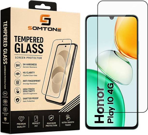 SOMTONE Edge To Edge Tempered Glass for Honor Play 10 4G 6.74 FRONT | 9H Hardness | HD Clarity | Anti-Fingerprint | High Touch Sensitivity | Premium Screen Protector Guard