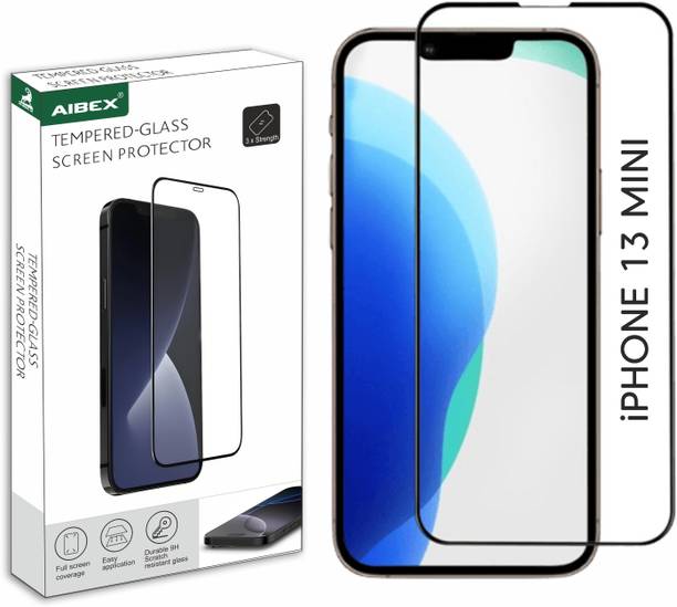 AIBEX Edge To Edge Tempered Glass for Apple iPhone 12 Mini| 9H Hardness | Anti-Glare & Anti-Fingerprint | Water Resistant | Edge-to-Edge Full Screen Protector | Bubble-Free Installation