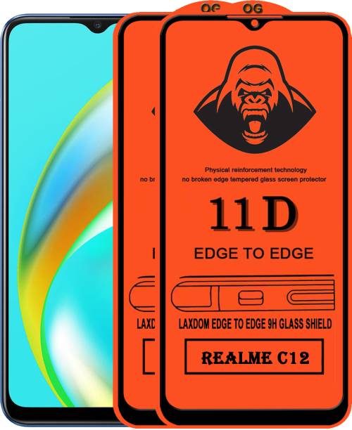 Laxdom Edge To Edge Tempered Glass for REALME C12