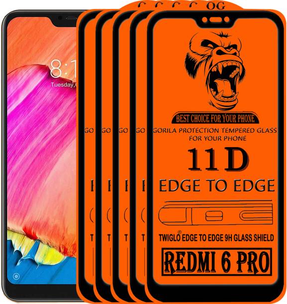 TWIGLO Edge To Edge Tempered Glass for Mi Redmi 6 pro