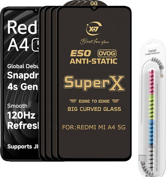 TWIGLO Edge To Edge Tempered Glass for REDMI MI A4 5G