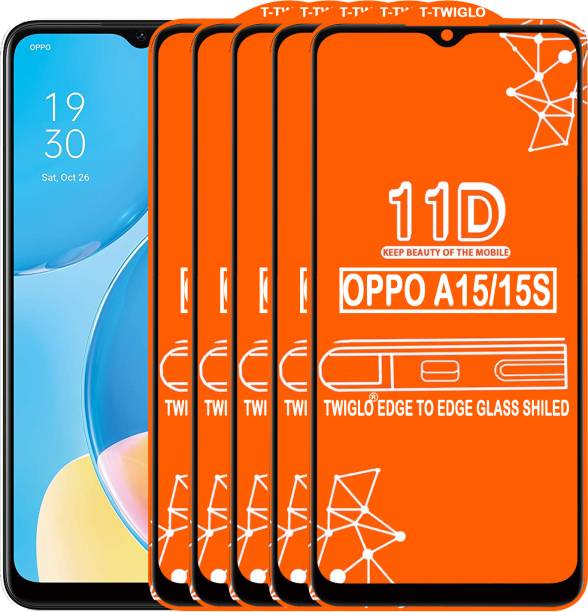 TWIGLO Edge To Edge Tempered Glass for OPPO A15S