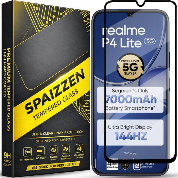 SPAIZZEN Edge To Edge Tempered Glass for Realme P4 Lite 5G