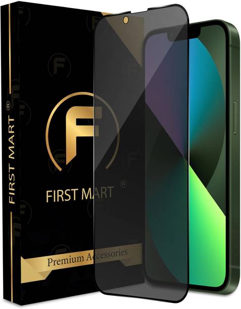FIRST MART Edge To Edge Tempered Glass for Apple iPhone 13, iPhone 13 Pro, iPhone 14, iPhone 16E, Matte Privacy Anti Spy Glass