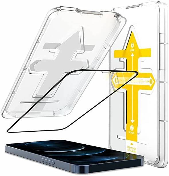 MS-Shield Edge To Edge Tempered Glass for Apple iPhone 12 Pro Max, With Easy Installation Frame