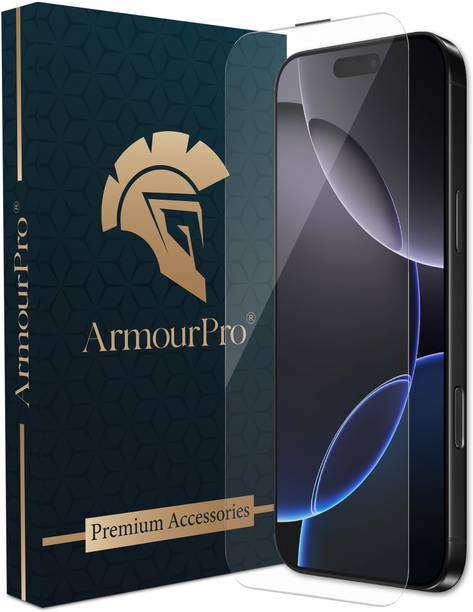 ArmourPro Edge To Edge Tempered Glass for Apple IPhone 16, IPhone 16, iPhone 15, Crystal Clear Glass with Anti Dust Filter
