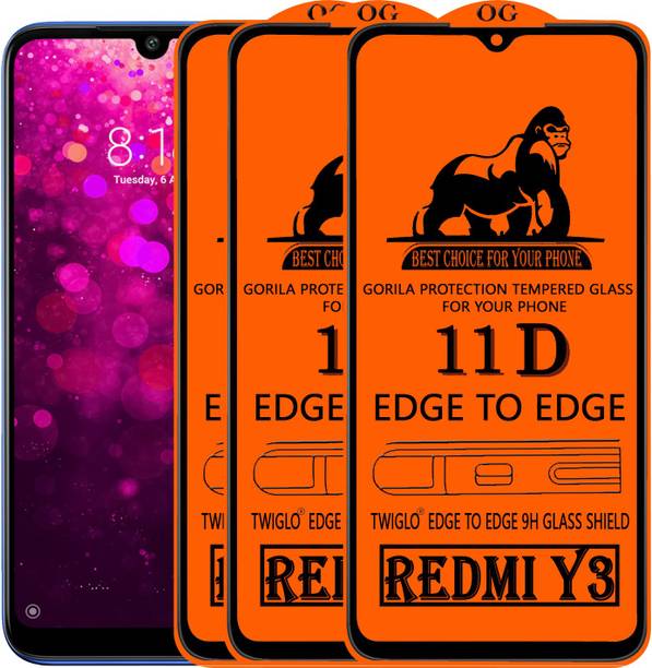 TWIGLO Edge To Edge Tempered Glass for REDMI Y3