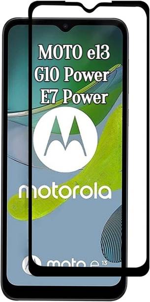 EITANSHA CREATION Edge To Edge Tempered Glass for MOTOROLA e13, Moto G10 Power, Moto E7 Power, Poco M5, Realme C33, Poco C31, Poco C3, Poco M2 Reloaded, Poco M2