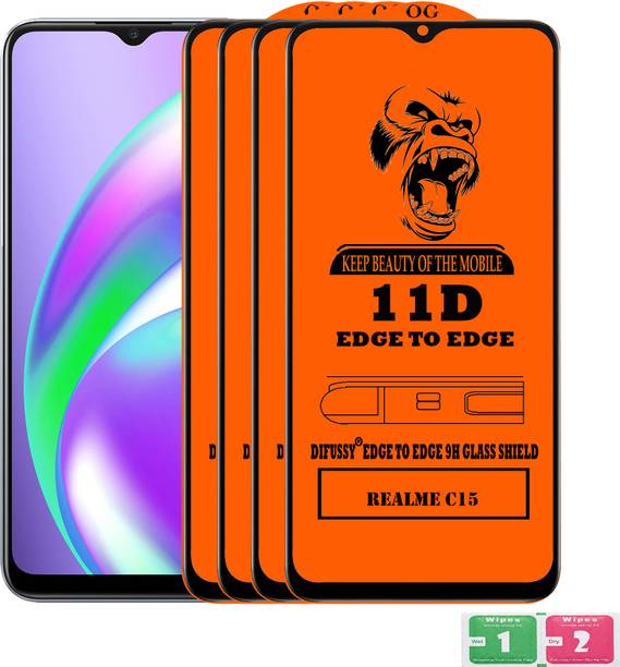 Difussy Edge To Edge Tempered Glass for REALME C15