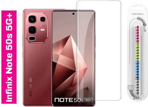 Gorilla Cases Edge To Edge Tempered Glass for Infinix Note 50s 5G+, Infinix Note 50s 5G+, (Premium Technology UV Glass With Installation Kit , Cable Protector)