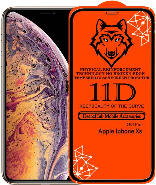 DeepzHub Edge To Edge Tempered Glass for Apple iPhone XS
