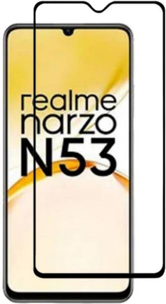 Heatmor Edge To Edge Tempered Glass for Realme Narzo N53, Narzo N53, Realme narzo N53