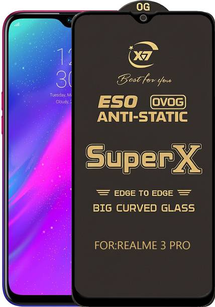 NEESME Edge To Edge Tempered Glass for REALME 3 PRO