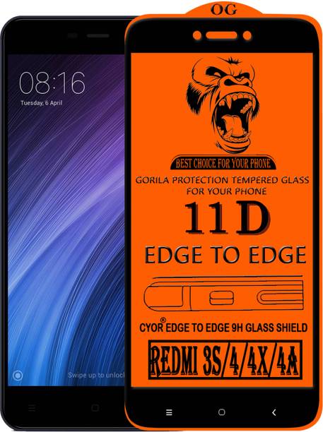 CYOR Edge To Edge Tempered Glass for Mi Redmi 4