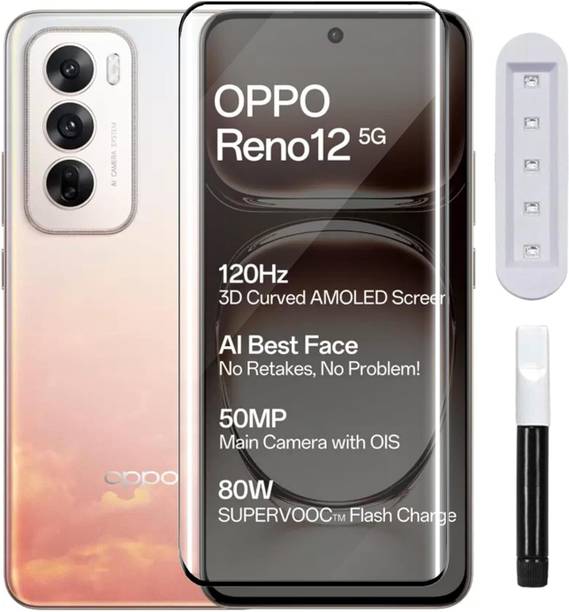 KGNCASE Edge To Edge Tempered Glass for OPPO Reno 12 5G