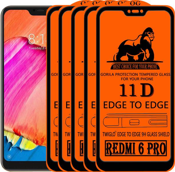 TWIGLO Edge To Edge Tempered Glass for Mi Redmi 6 pro