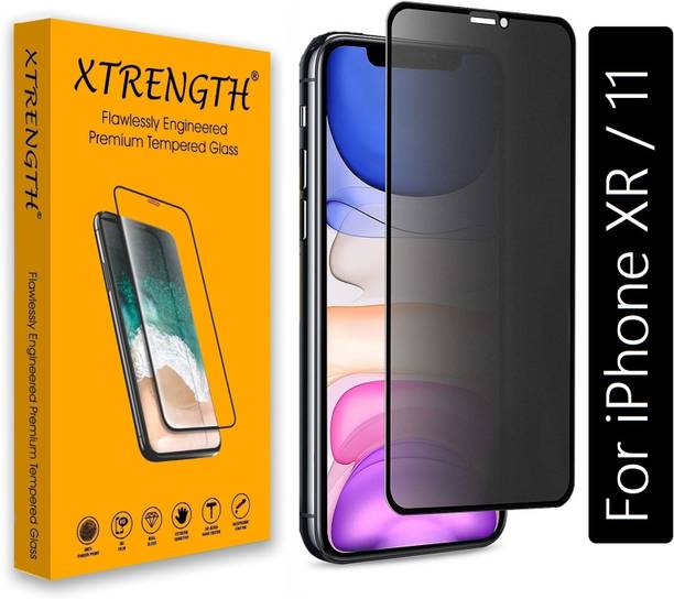 XTRENGTH Edge To Edge Tempered Glass for Apple iPhone XR, 11, Privacy /Anti-Spy Screen Protector with Easy Installation Kit